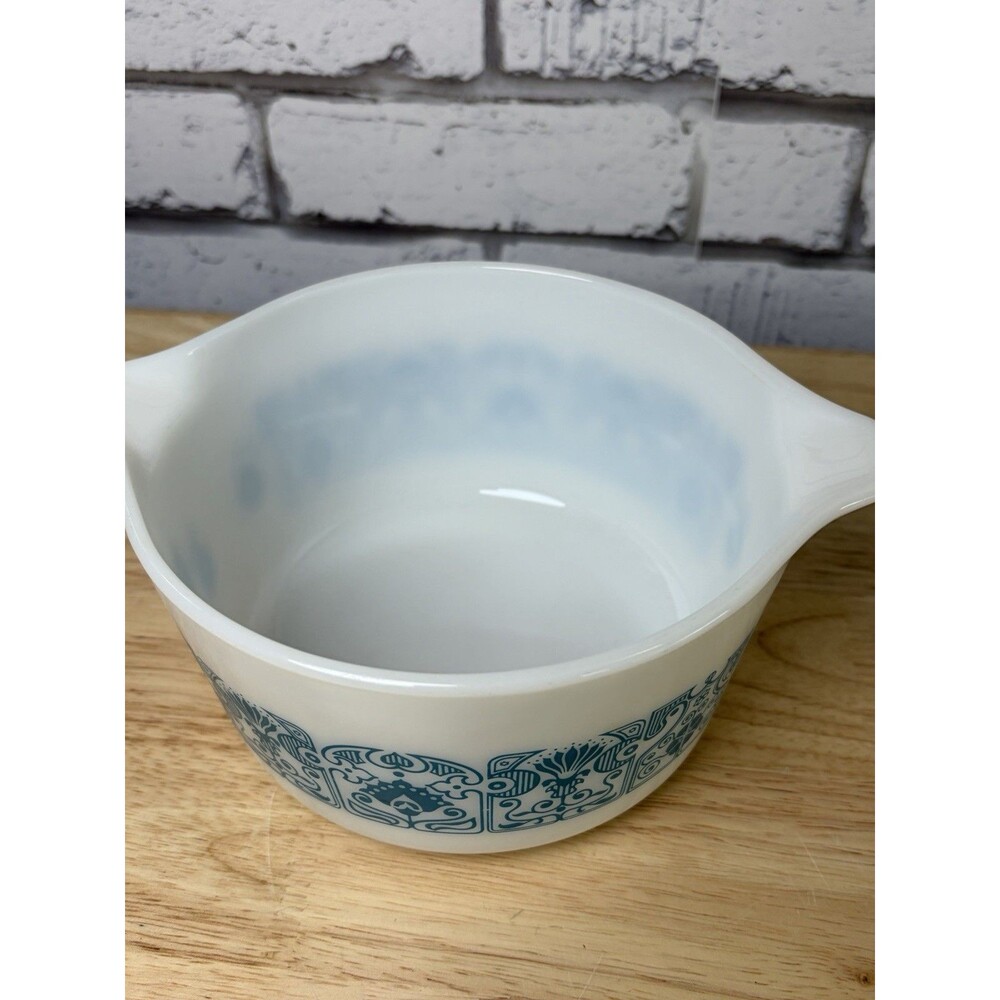 Pyrex Blue Horizon 473 Casserole With Lid Mint Condition Vintage - Picture 5 of 11